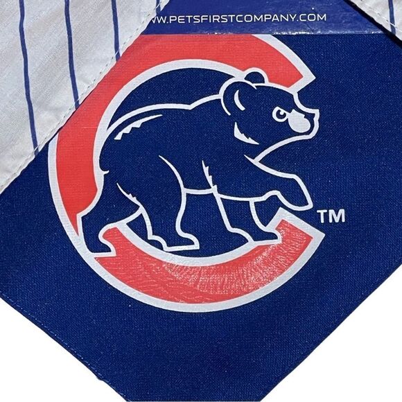 Pets First MLB Dog Collar Bandana MLB Chicago Cubs Size L/XL NWT - Picture 5 of 7